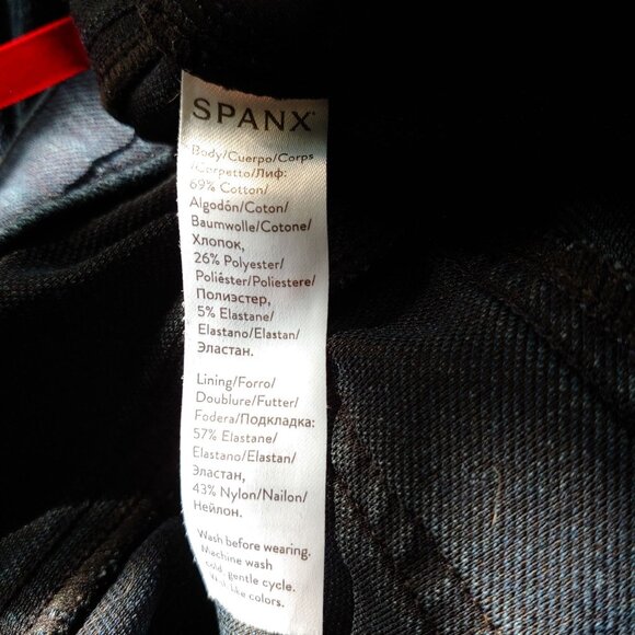 Spanx Jeanish Blue Denim Skinny Leggings Large - Picture 12 of 12
